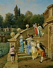 Count Borromeos Villa on Isola Betta Opposite Stresa on Late Maggiore by Filippo Indoni